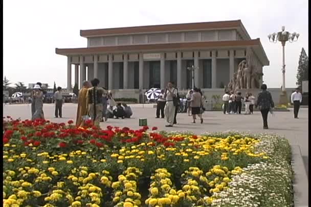 Visitors walk outside the Imperial Palace — Stock Video