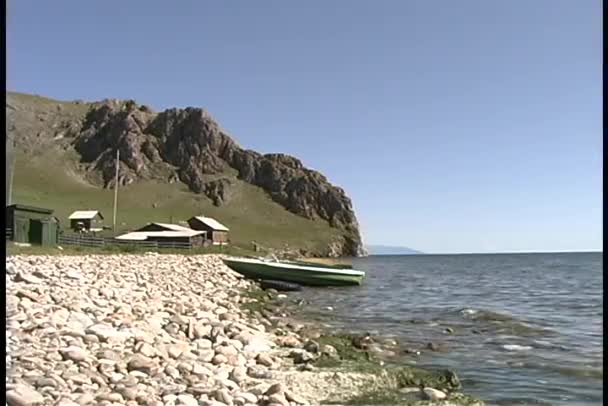 Shoreline of Lake Baikal in Russia — Stock Video