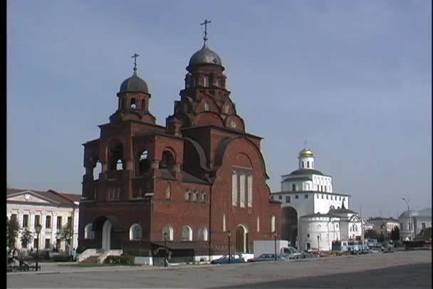 Vladimir church in Russia — Stock Video