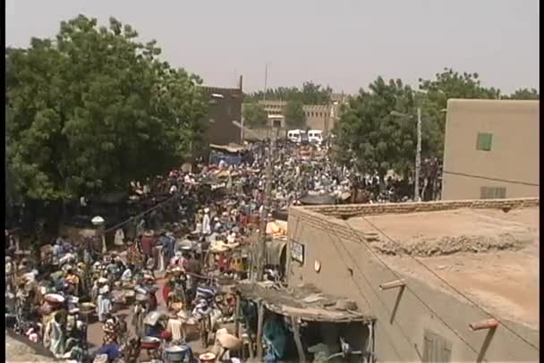 Dia do mercado em Djenne — Vídeo de Stock