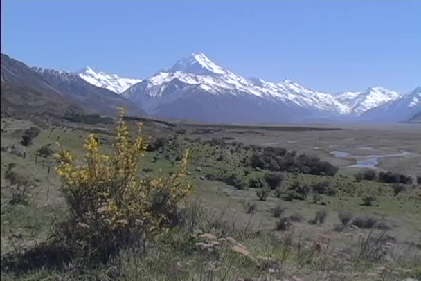 在新西兰的库克山 — 图库视频影像