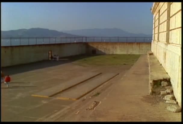 Cortile della prigione di Alcatraz — Video Stock