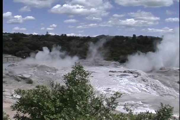 Small geyser erupts at Roto — Stock Video