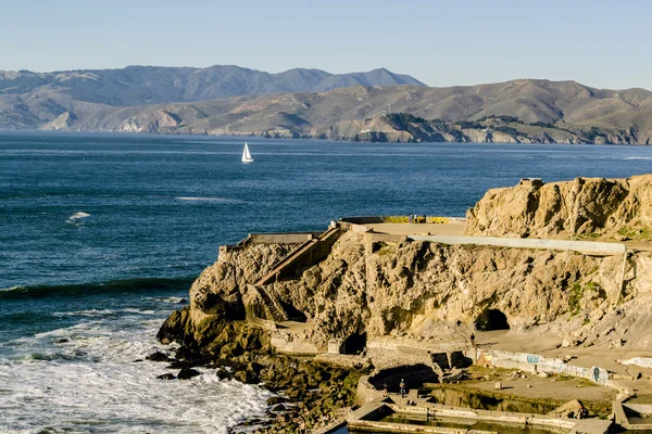 Das Ende des Landes in San Francisco, Kalifornien lizenzfreie Stockfotos