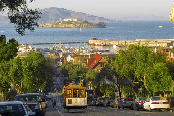 San Francisco içinde kablo tramvay — Stok fotoğraf