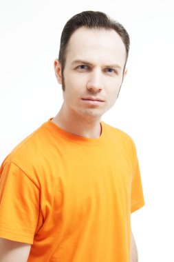 portre adam şüpheli duygu ile.