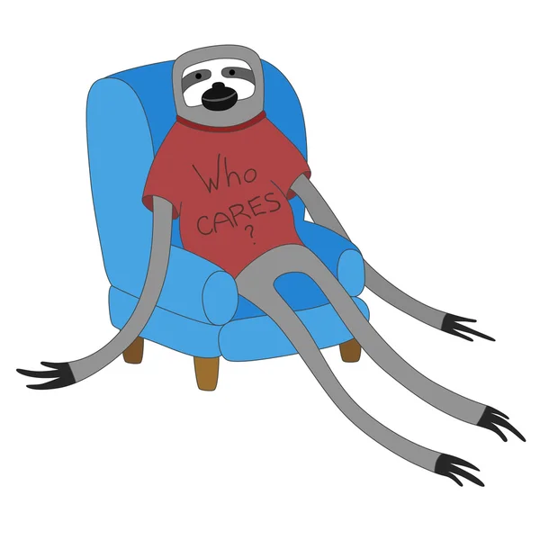 Sloth in a chair — Stock Photo, Image