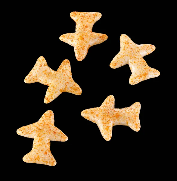 クリスピー クランチ塩小麦粉飛行機 飛行機 スパイシーなスナック食品 — ストック写真