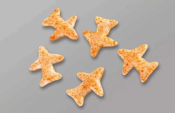 Crispy Crunchy Salty Wheat Fryums Avião Avião Comida Frita Picante — Fotografia de Stock