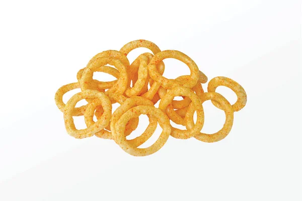 Кріспі Crunchy Salty Wheat Fryums Corn Rings Cereal Ring Mini — стокове фото