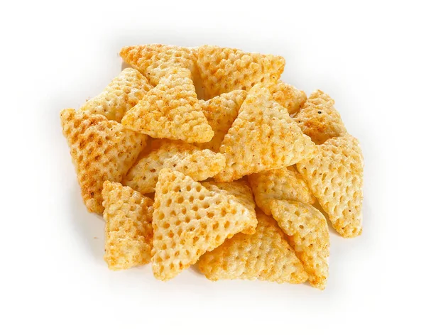 Forma Triângulo Fryums Papad Crocante Snack Pellets Tri Ângulo Milho — Fotografia de Stock