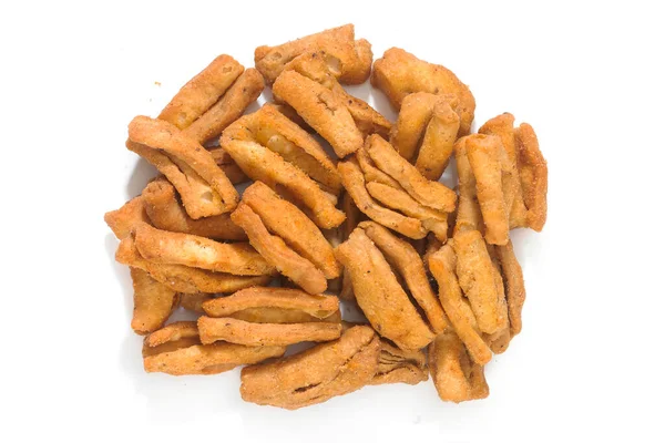 Indian Namkeen Kareli Solené Pískavice Crackers Jeden Takových Rozkošné Smažené — Stock fotografie