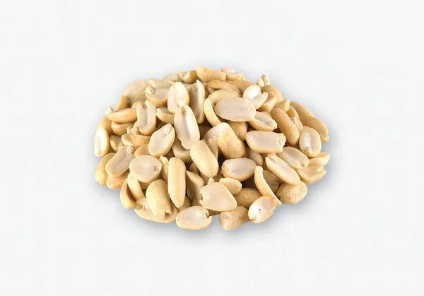 Geröstete Gesalzene Erdnüsse Isoliert Auf Weißem Hintergrund — Stockfoto