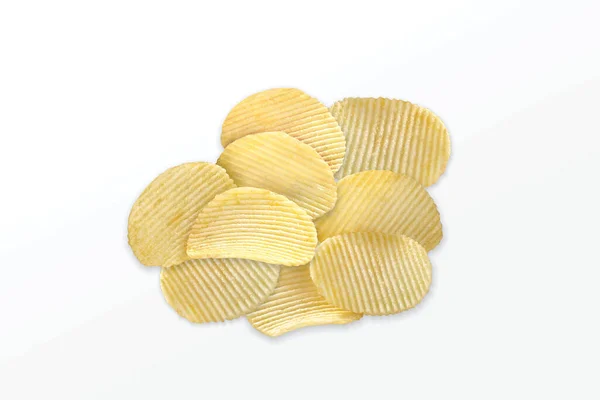 Patatas Fritas Aisladas Sobre Fondo Blanco Colección Imagen — Foto de Stock