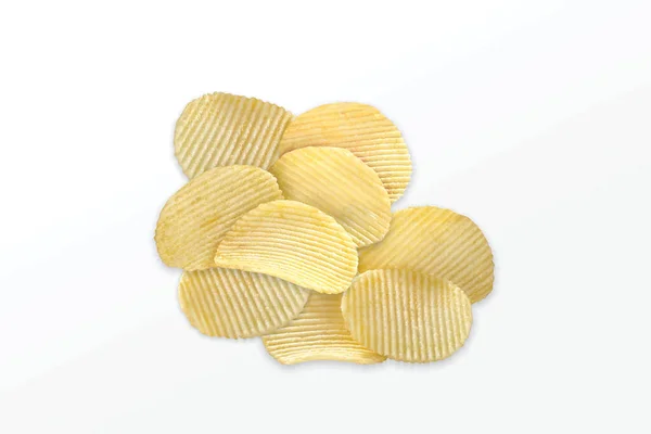 Potato Chips Fried Spicy Salty Chips Sliced Potato Salted Wafer — Stock Photo, Image