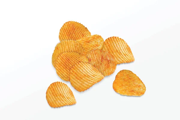 Patatine Fritte Patatine Fritte Piccanti Salate Patate Affettate Wafer Salati — Foto Stock