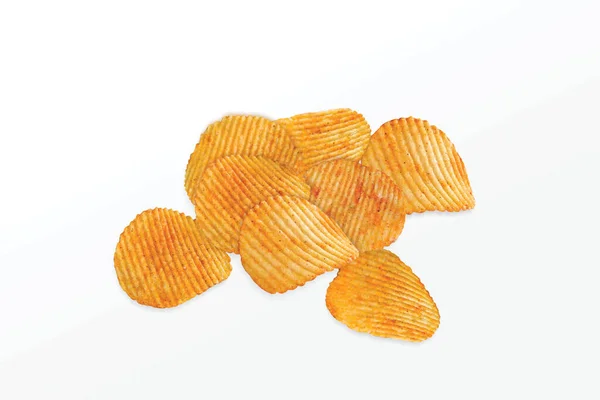 Aardappelchips Gebakken Pittige Zoute Chips Gesneden Aardappelen Gezouten Wafels Masala — Stockfoto