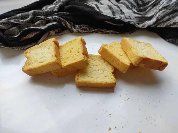 Rusk Croquant Pain Grillé Pour Une Vie Saine — Photo