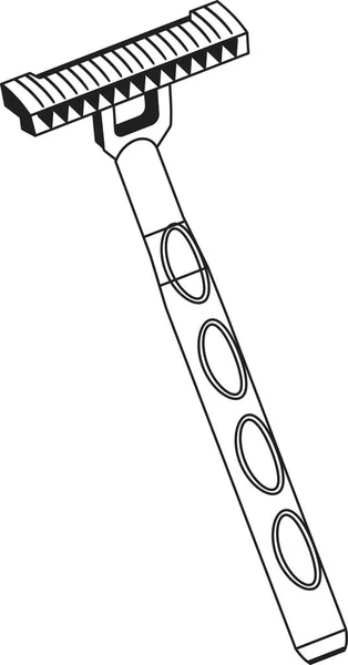 Scheermes Lijn Tekening Lijn Kunst Vector Illustratie Geïsoleerd Witte Achtergrond — Stockfoto