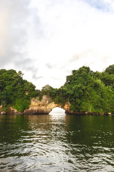 Mer Plage Ciel Bleu Paysage Tropical Pacifique Colombien Tumaco Nario — Photo