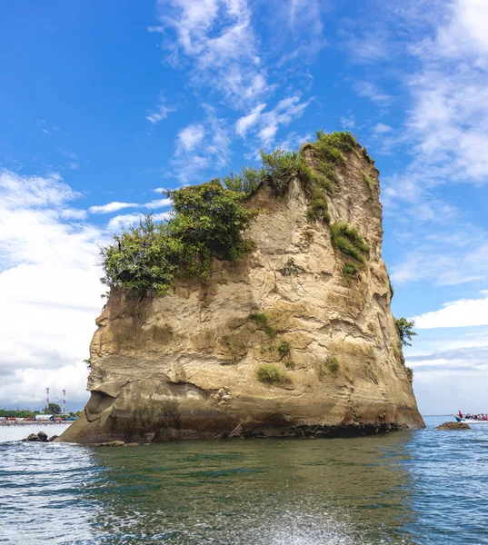 Mer Plage Ciel Bleu Paysage Tropical Pacifique Colombien Tumaco Nario — Photo