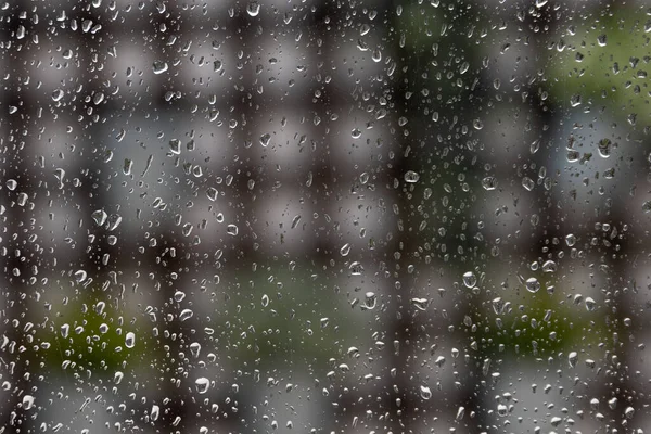 Water Druppels Een Glazen Raam — Stockfoto