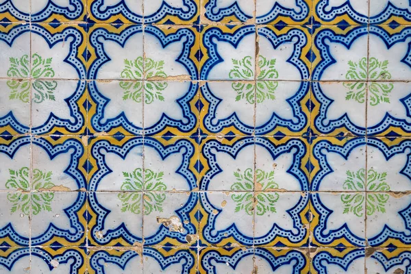 Azulejos Tradicionais Portugueses Motivos Geométricos — Fotografia de Stock