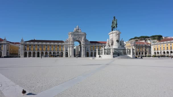 Widok Centrum Lizbony Portugalii — Wideo stockowe