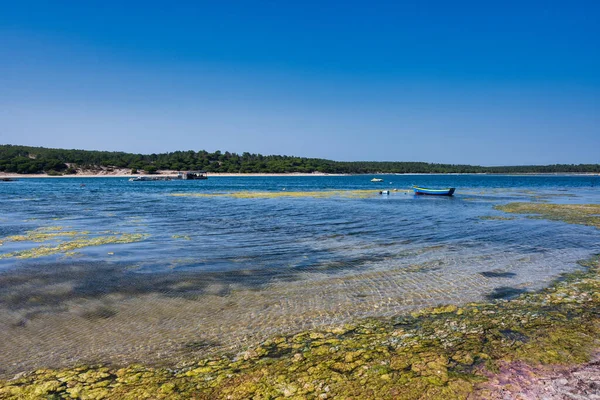 Vista Playa Lagoa Albufeira Sesimbra Portugal —  Fotos de Stock