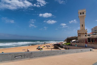 Torres Vedras, Portekiz. 14 Ağustos 2021. Torres 'teki Santa Cruz plajı Vedras Portekiz.