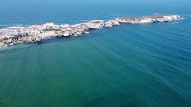 Penis, Portekiz. 14 Ağustos 2021. Peniche Portekiz 'deki Baleal plajı..