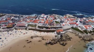 Penis, Portekiz. 14 Ağustos 2021. Peniche Portekiz 'deki Baleal plajı..