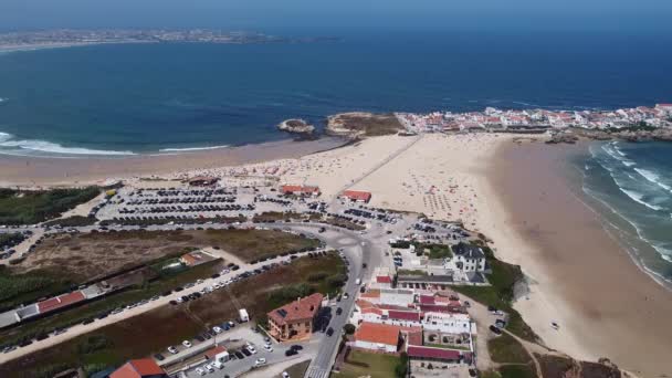 Пениш Португалия Августа 2021 Года Baleal Beach Peniche Portugal — стоковое видео