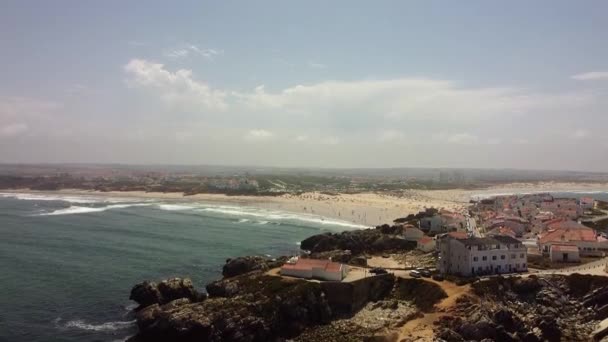 Пениш Португалия Августа 2021 Года Baleal Beach Peniche Portugal — стоковое видео