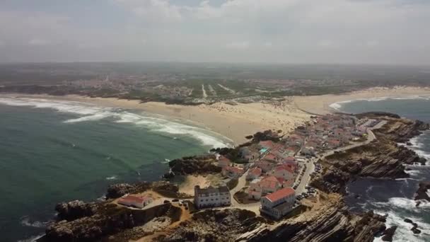 Peniche Portugal Agosto 2021 Praia Baleal Peniche Portugal — Vídeo de Stock