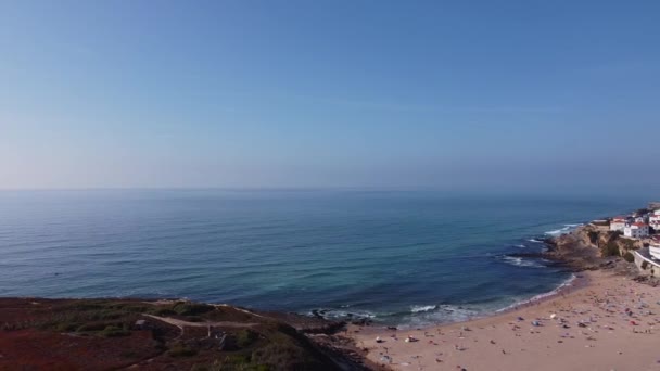 Vista Para Praia Macas Sintra Portugal — Vídeo de Stock