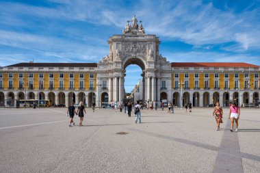 Lizbon, Portekiz. 27 Eylül 2021. Lizbon şehir merkezi manzarası 