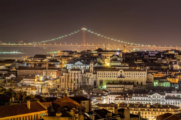 Lissabon door nacht — Stockfoto