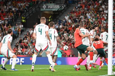 Lizbon, Portekiz. 14 Ekim 2025. Portekiz, 2026 FIFA Dünya Kupası elemeleri için Lizbon 'daki Estadio Jose Alvalade' de Macaristan 'a karşı.. 