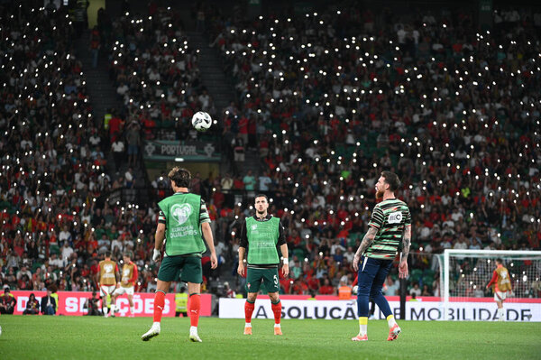 Лиссабон, Португалия. 14 октября 2025 года. Португалия против Венгрии на чемпионате мира по футболу 2026 в Лиссабоне Хосе Альваладе. 