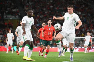 Lizbon, Portekiz. 11 Ekim 2025. Portekiz 'in Vitinha orta saha oyuncusu Portekiz' de oynanan FIFA Dünya Kupası 2026 elemeleri için İrlanda 'ya karşı Lizbon' daki Estadio Jose Alvalade 'de mücadele etti.. 