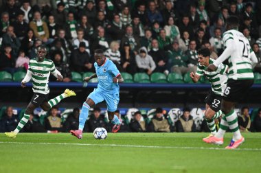 Lizbon, Portekiz. 26 Kasım 2025. Lizbon 'daki Estadio Jose Alvalade' de UEFA Şampiyonlar Ligi için Club Brugge 'e karşı Sporting CP. 