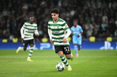 Lizbon, Portekiz. 26 Kasım 2025. Lizbon 'daki Estadio Jose Alvalade' de UEFA Şampiyonlar Ligi için Club Brugge 'e karşı Sporting CP. 