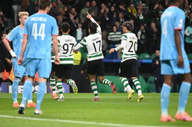 Lisbon, Portugal. 26 November 2025.  Sporting CP against Club Brugge for the UEFA Champions League at Estadio Jose Alvalade in Lisbon. 
