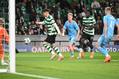 Lizbon, Portekiz. 26 Kasım 2025. Lizbon 'daki Estadio Jose Alvalade' de UEFA Şampiyonlar Ligi için Club Brugge 'e karşı Sporting CP. 