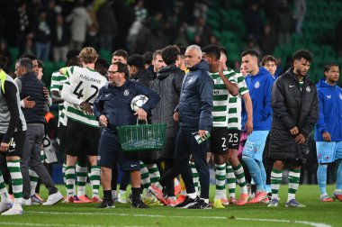 Lizbon, Portekiz. 26 Kasım 2025. Lizbon 'daki Estadio Jose Alvalade' de UEFA Şampiyonlar Ligi için Club Brugge 'e karşı Sporting CP. 