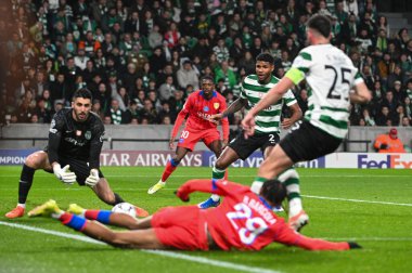 Lizbon, Portekiz. 20 Ocak 2026. Lizbon 'daki Estadio Jose Alvalade' de UEFA Şampiyonlar Ligi için Paris Saint-Germain 'e karşı Sporting CP' nin kalecisi Rui Silva görev başında..