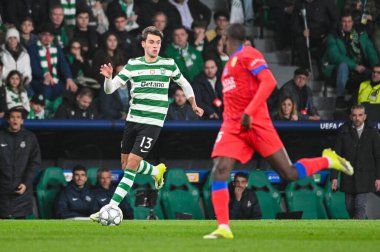 Lizbon, Portekiz. 20 Ocak 2026. Georgios Vagiannidis, Lizbon 'daki Estadio Jose Alvalade' de UEFA Şampiyonlar Ligi için Paris Saint-Germain 'e karşı Sporting CP' nin savunucusu..