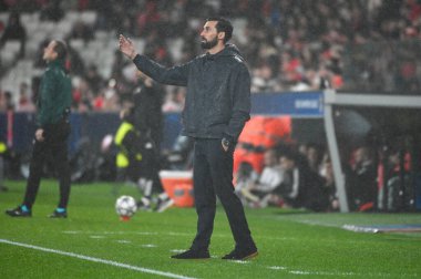 Lizbon, Portekiz. 28 Ocak 2026. Benfica 'da Real Madrid' in koçu Alvaro Arbeloa, Lizbon 'da Estadio da Luz' da Real Madrid 'e karşı oynamıştır..