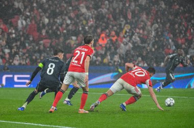 Lisbon, Portugal. 28 January 2026. Benfica against Real Madrid for the UEFA Champions League at Estadio da Luz in Lisbon.
